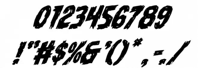 Dire Wolf Rotalic Font OTHER CHARS