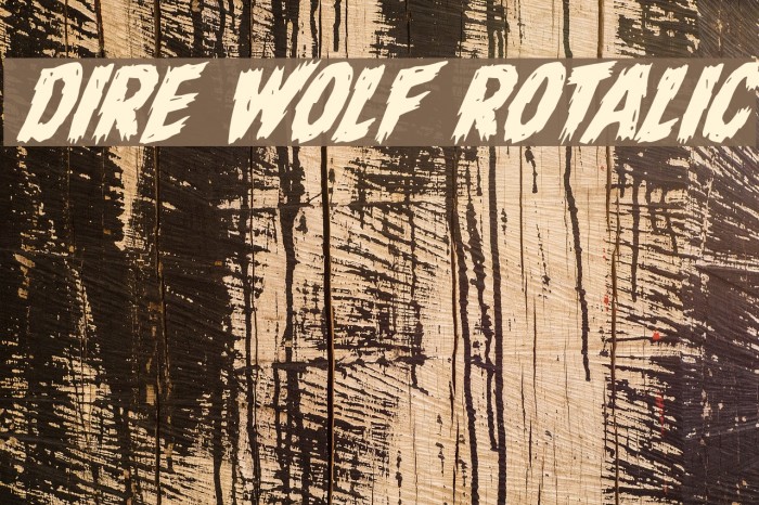 Dire Wolf Rotalic Font examples