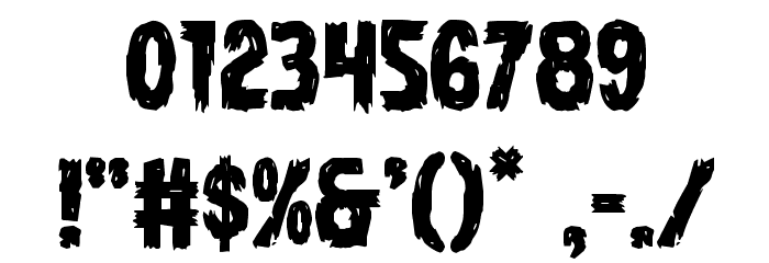 Dire Wolf Staggered Regular Font OTHER CHARS