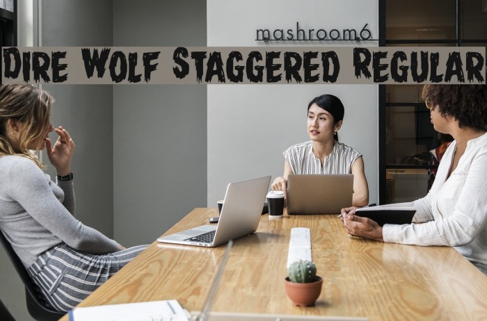 Dire Wolf Staggered Regular Font examples