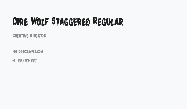 Dire Wolf Staggered Regular Business Card