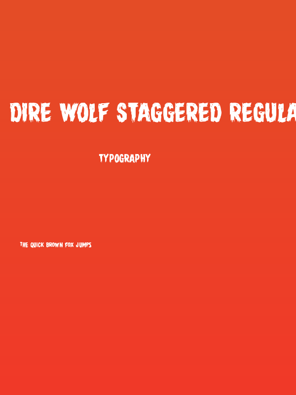 Dire Wolf Staggered Regular Poster