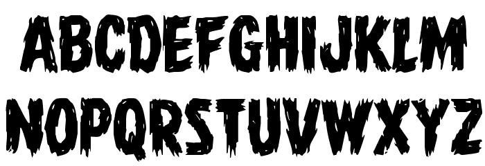 Dire Wolf Staggered Regular Font LOWERCASE