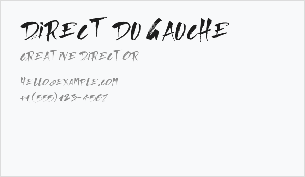 Direct du Gauche Business Card