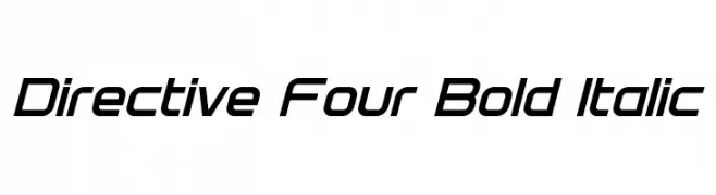 Directive Four Bold Italic  Descarca Fonturi Gratis