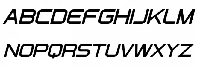 Directive Four Bold Italic Schriftart Groß