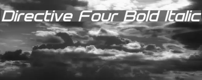 Directive Four Bold Italic फ़ॉन्ट examples