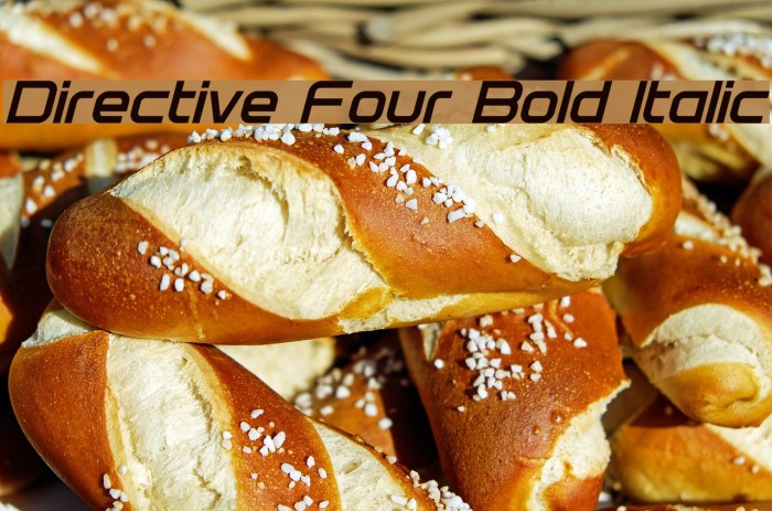 Directive Four Bold Italic Font examples