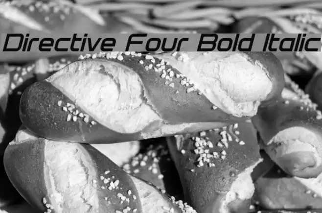 Directive Four Bold Italic फ़ॉन्ट examples