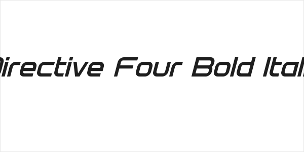Directive Four Bold Italic Logo