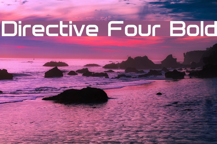 Directive Four Bold Font examples