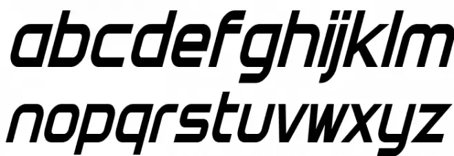 Directive Four Condensed Bold Italic Caratteri MINUSCOLO
