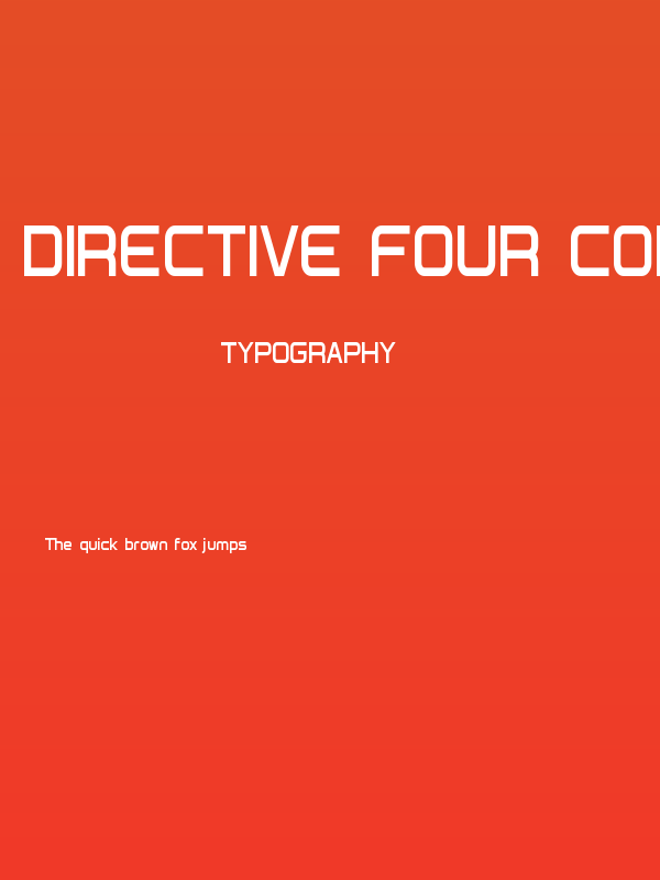 Directive Four Condensed Bold Poster