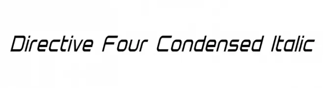 Directive Four Condensed Italic  لخطوط تنزيل