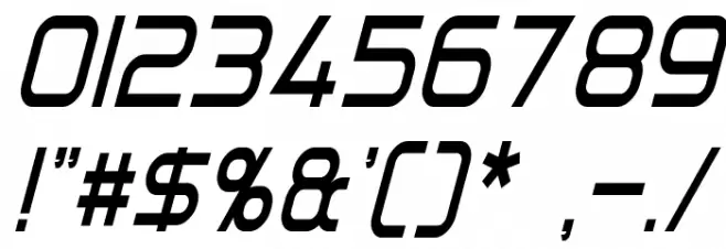 Directive Four Condensed Italic Font OTHER CHARS