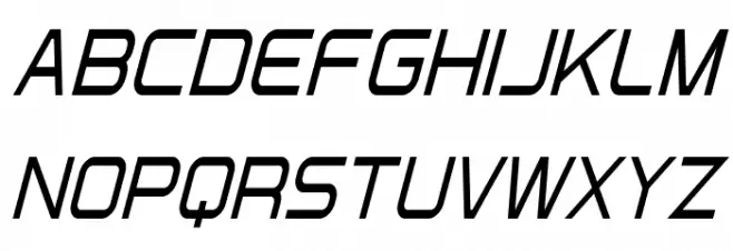 Directive Four Condensed Italic Шрифта ВЕРХНИЙ