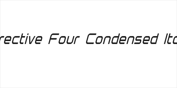 Directive Four Condensed Italic Logo