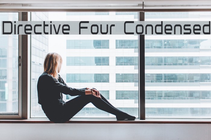 Directive Four Condensed Font examples