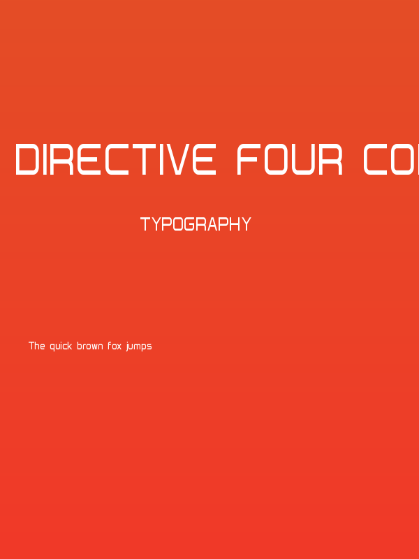 Directive Four Condensed Poster