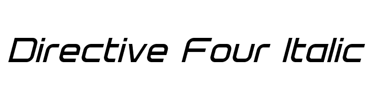 Directive Four Italic  フリーフォントのダウンロード