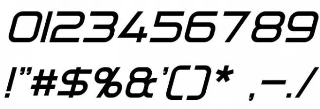Directive Four Italic Font OTHER CHARS