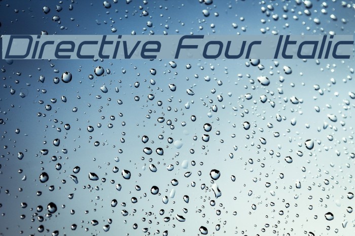 Directive Four Italic Font examples