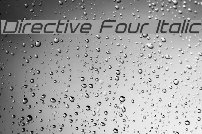 Directive Four Italic Font examples