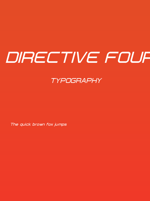 Directive Four Italic Poster