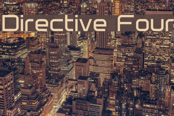 Directive Four フォント examples