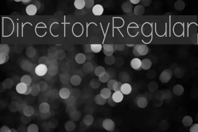 DirectoryRegular Example 1