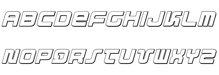 Direktor 3D Italic Font LOWERCASE