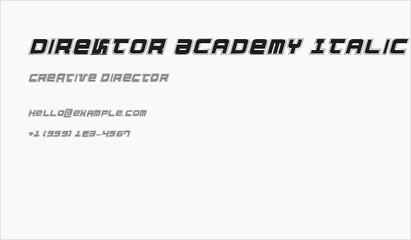 Direktor Academy Italic Business Card
