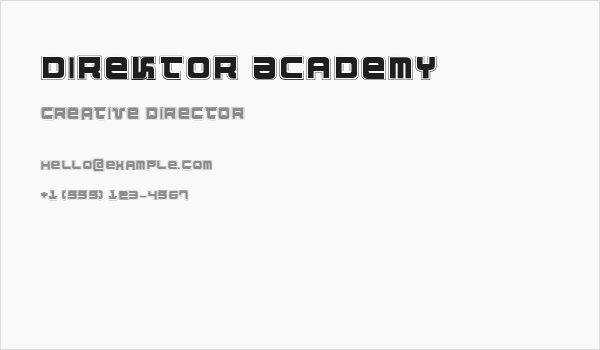 Direktor Academy Business Card