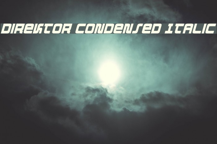 Direktor Condensed Italic Font examples