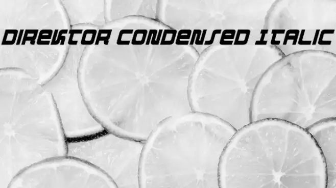 Direktor Condensed Italic خط examples