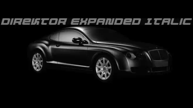 Direktor Expanded Italic Шрифта examples