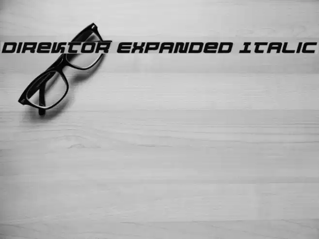 Direktor Expanded Italic Шрифта examples