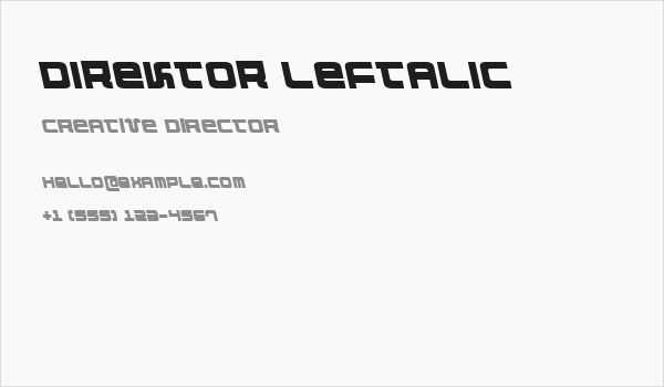Direktor Leftalic Business Card