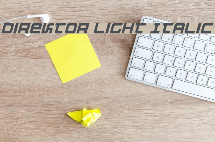 Direktor Light Italic Font examples