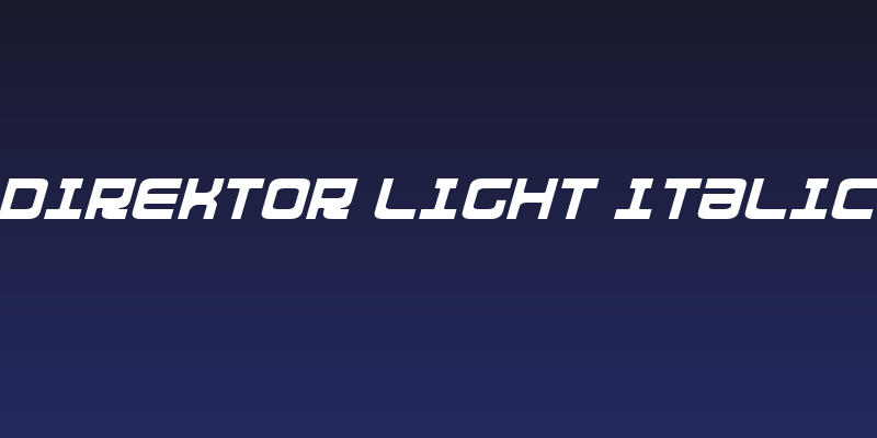 Direktor Light Italic Social Header
