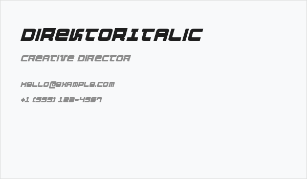 DirektorItalic Business Card
