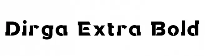 Dirga Extra Bold  フリーフォントのダウンロード