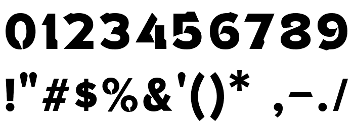 Dirga Extra Bold Font Alte caractere
