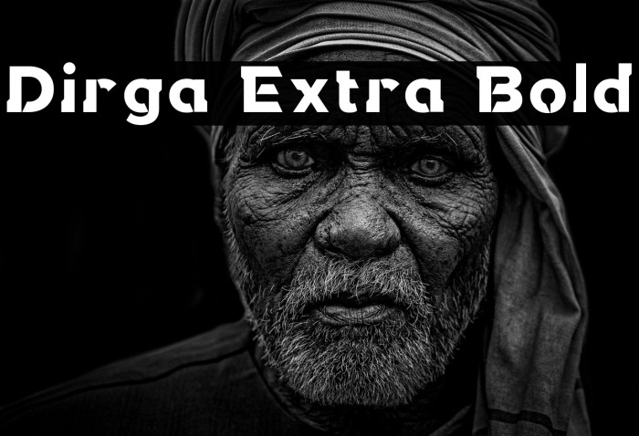 Dirga Extra Bold Example 2