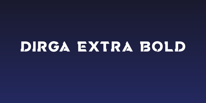 Dirga Extra Bold Social Header