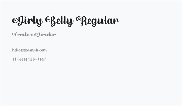 Dirly Belly Regular Business Card