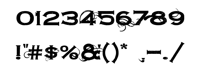 Dirt2 Copperbolt Font OTHER CHARS