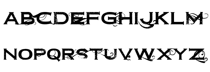 Dirt2 Copperbolt Font LOWERCASE