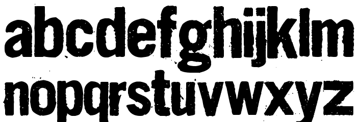 Dirt2 Stickler Font LOWERCASE