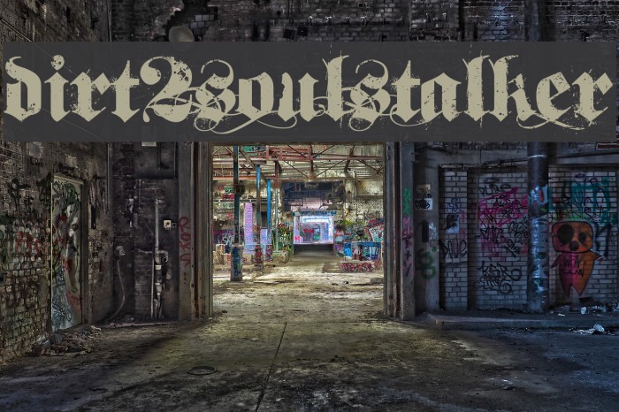 Dirt2SoulStalker Font examples